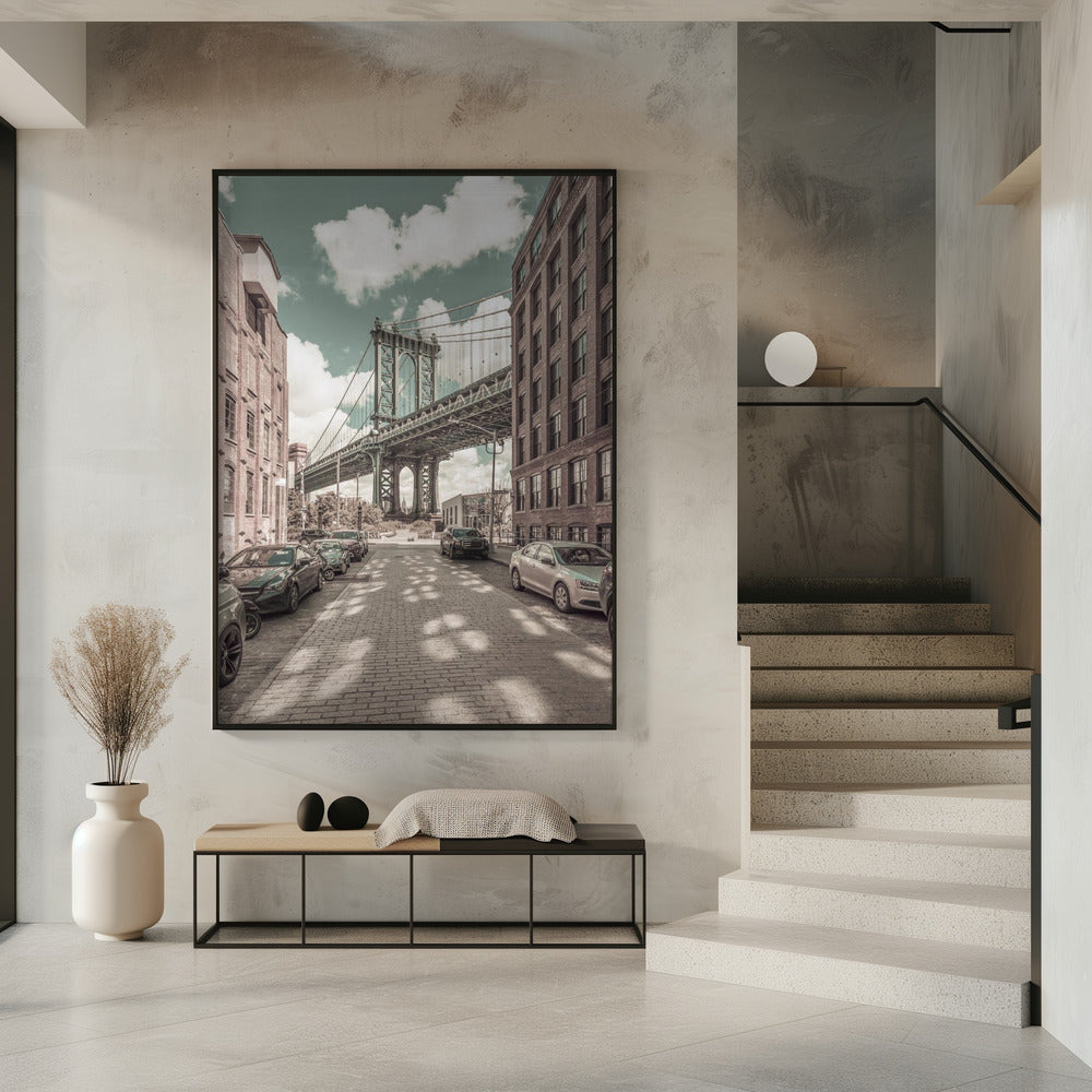 Décoration murale NEW YORK Manhattan Bridge | style urbain vintage