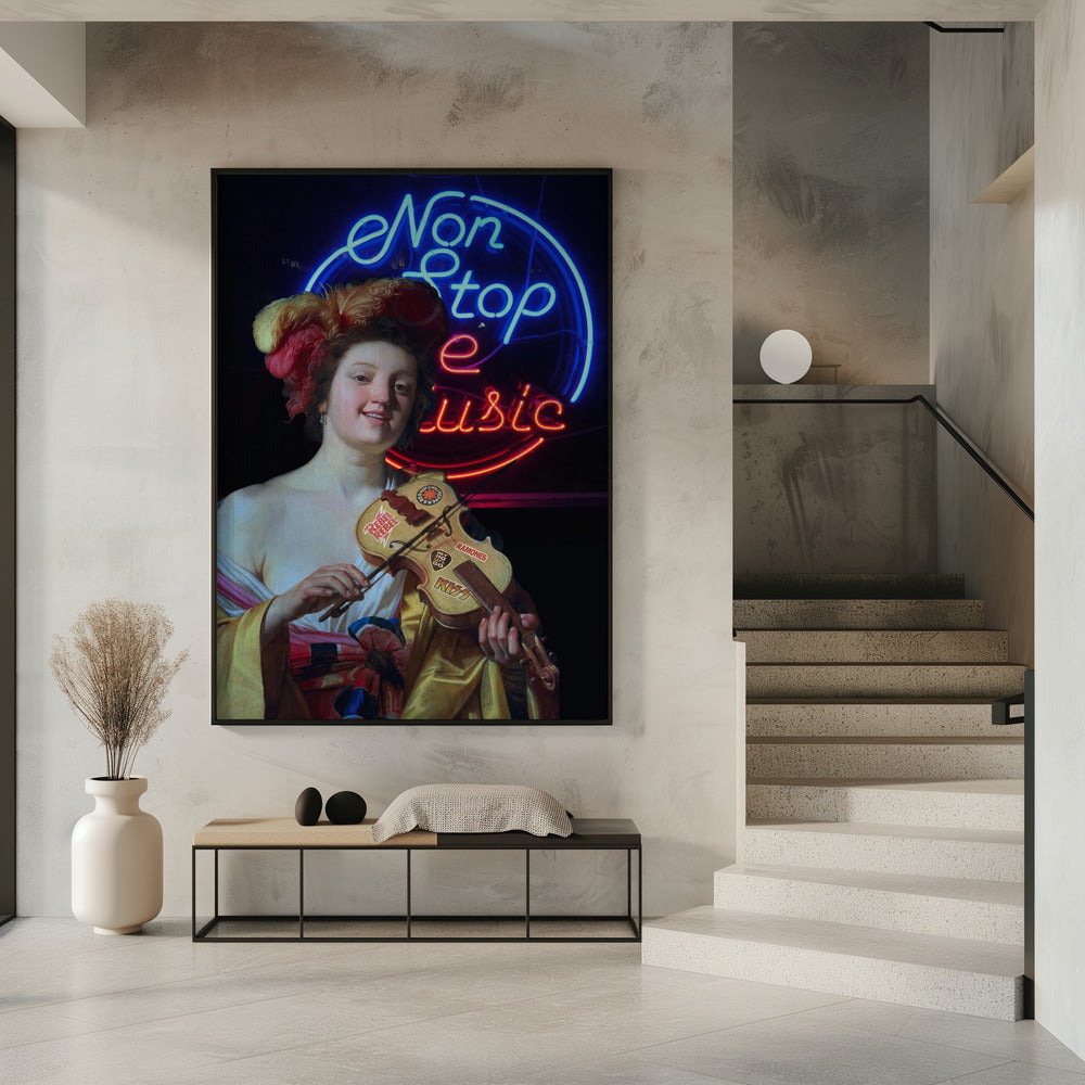 Tableau mural Imprimé sur toile Non Stop the Music