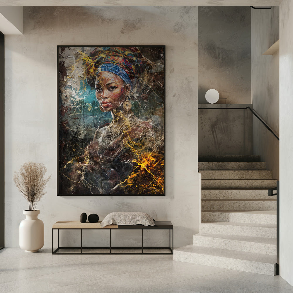 Art mural Illustration d'art africain Art mural 067