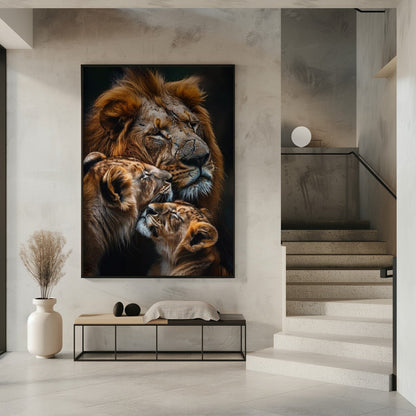 Affiche murale Famille de lions 2