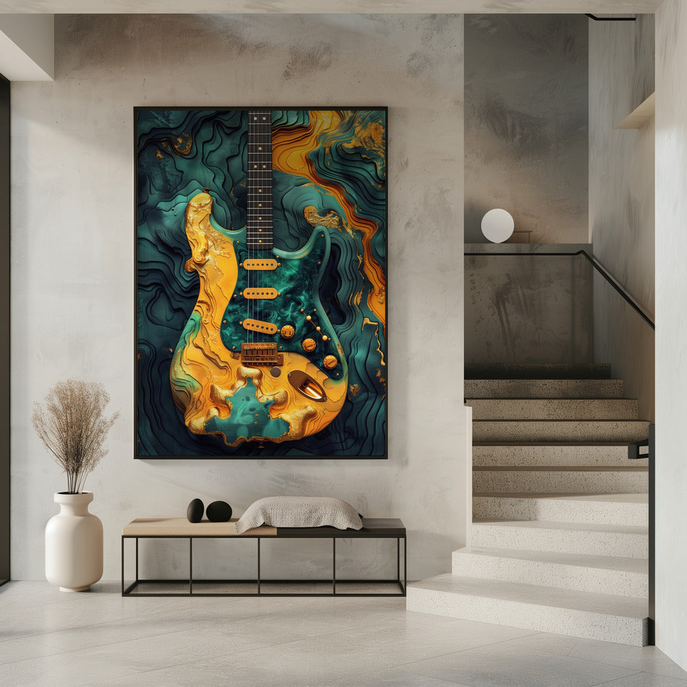Musique Guitare 1 Impression sur toile