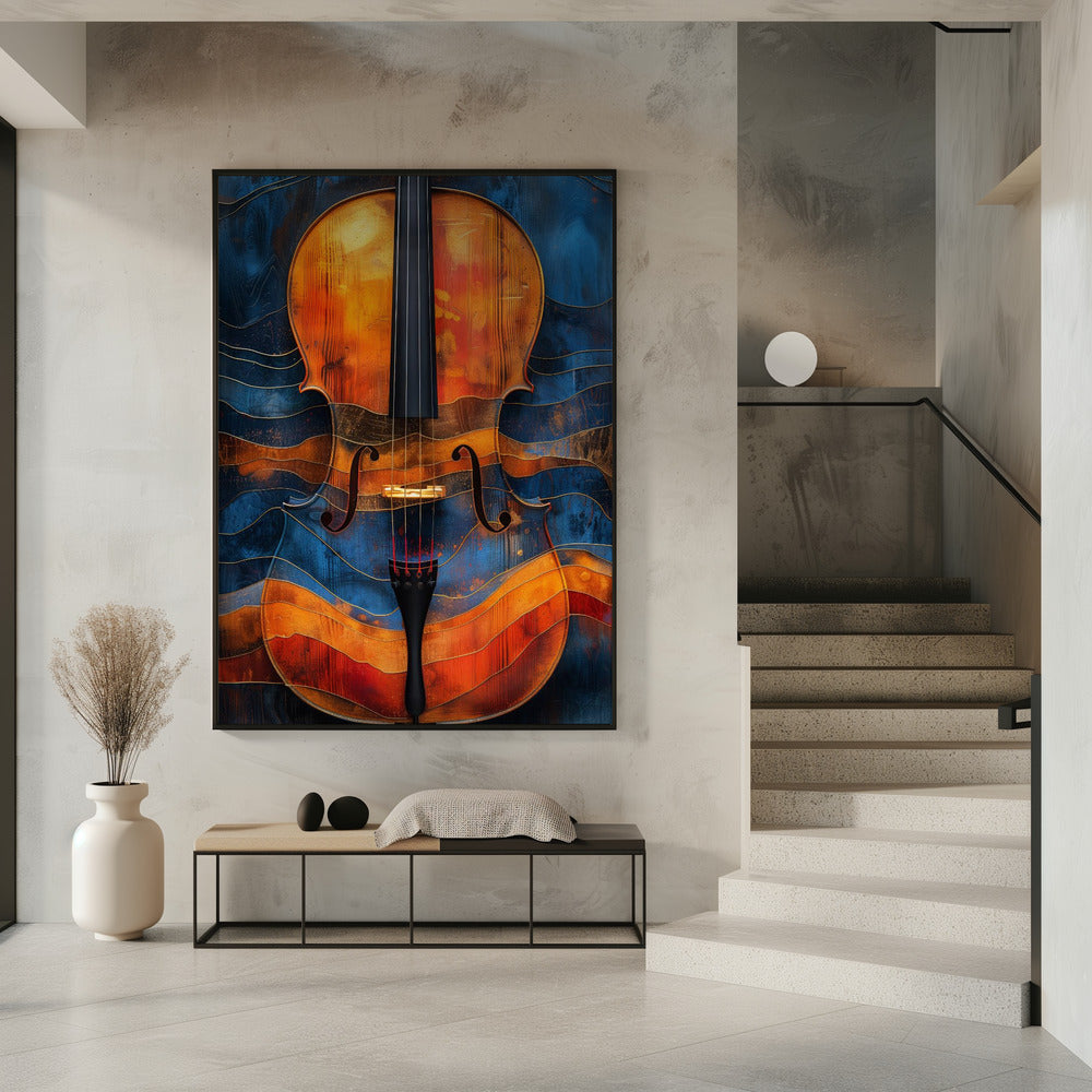 Décoration murale Musique Violon 6 Toiles Imprimées