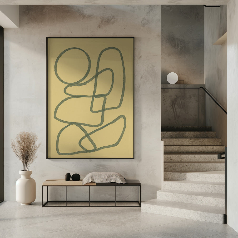 Art mural Dessin au trait ABSTRAIT
