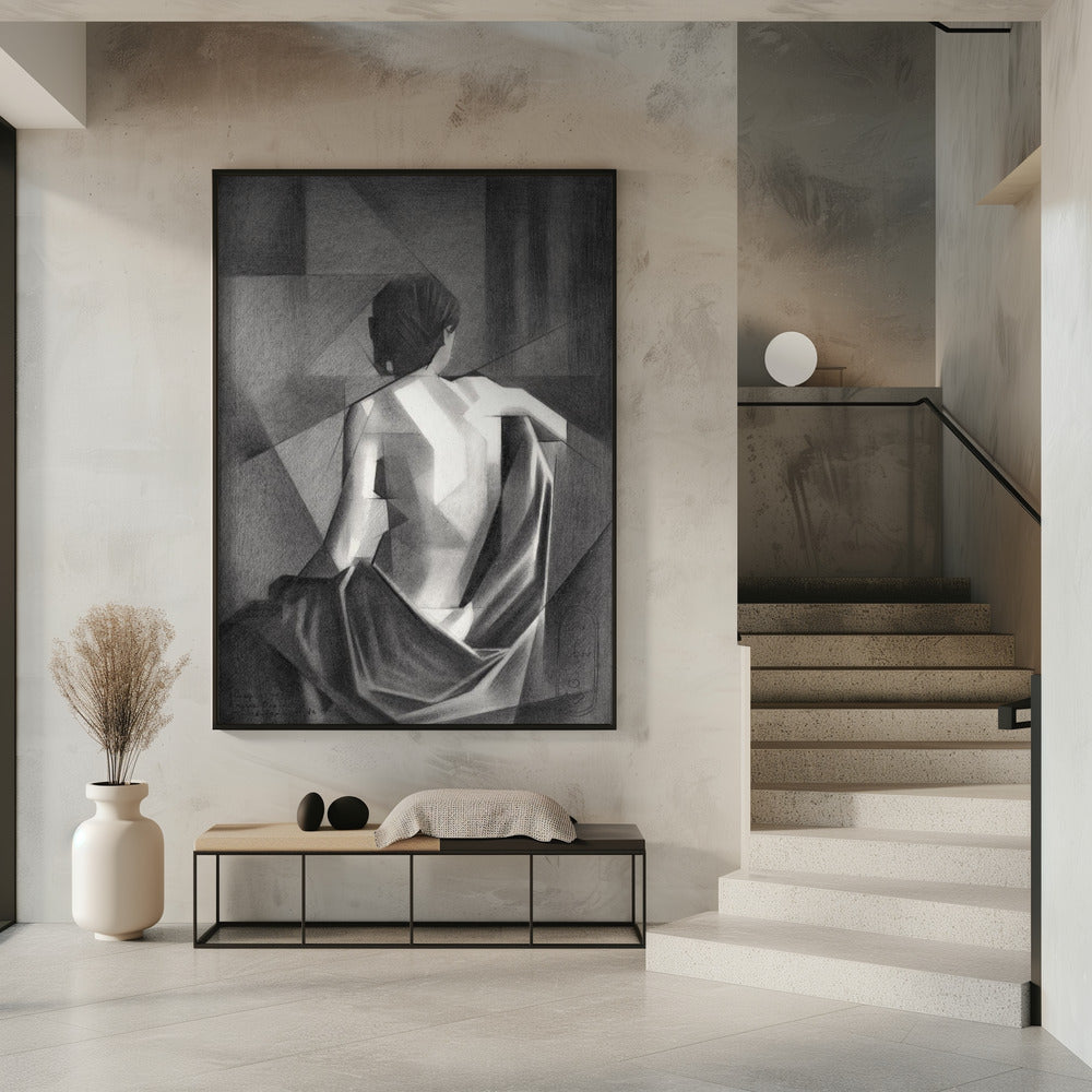 Wall art Study After Eugène Durieu &  #039;s Seated Female Nude - 20-08-21