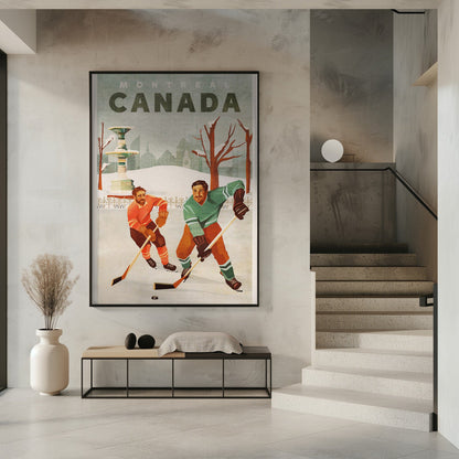 Art mural Montréal Canada Hockey sur étang