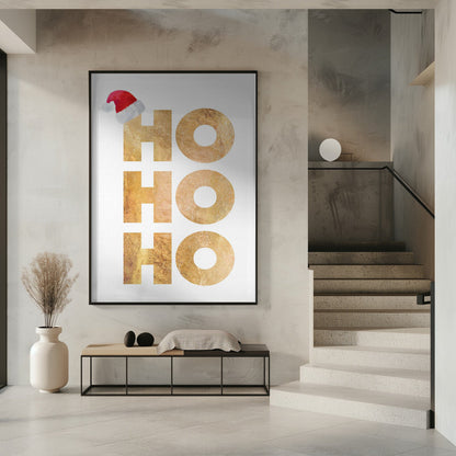 Toile murale typographie Hohoho