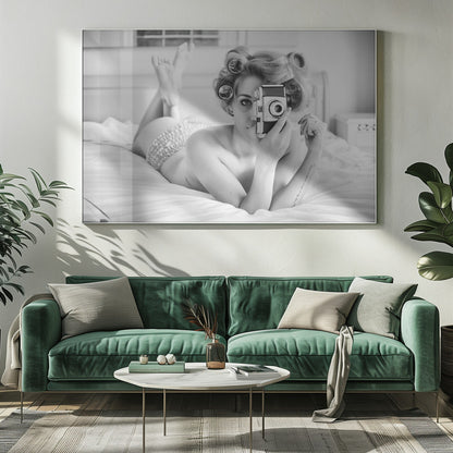 Wall art A chick, a click, and a curl