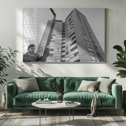 Art mural Le garçon derrière la clôture