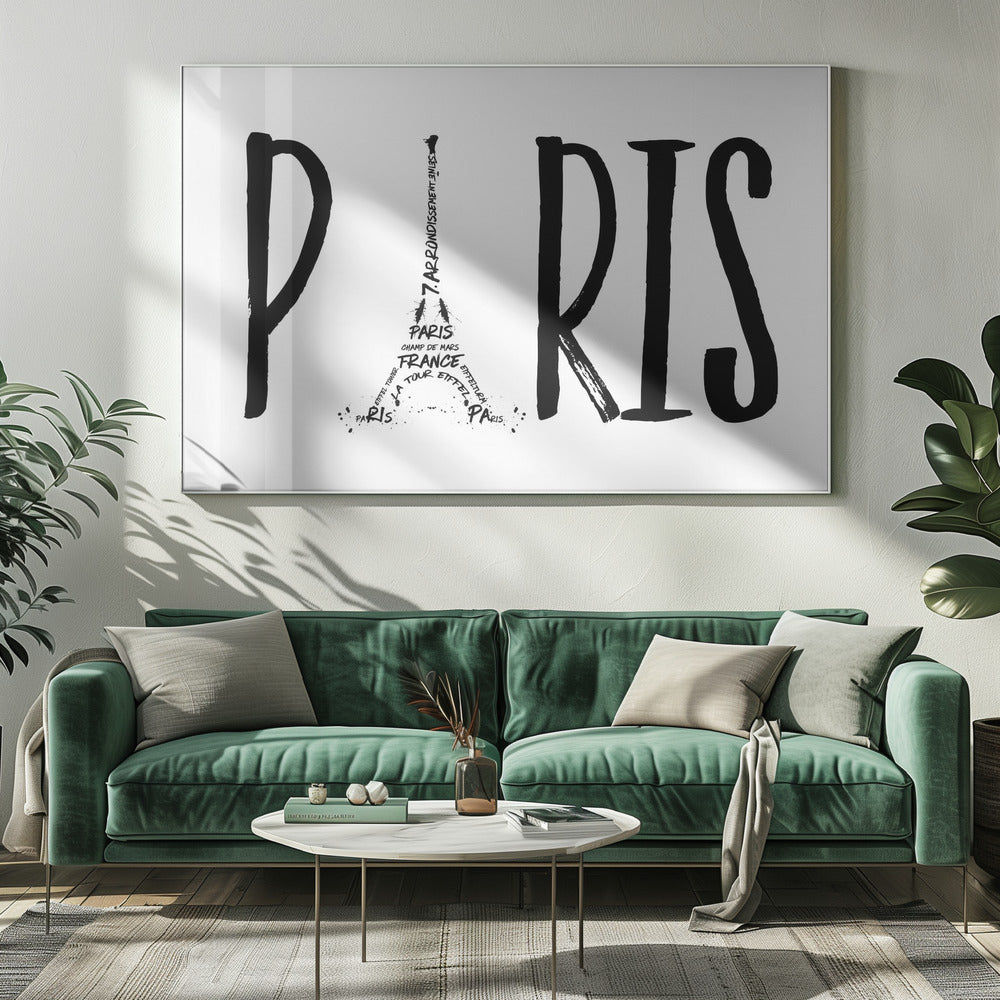 Art mural PARIS Typographie