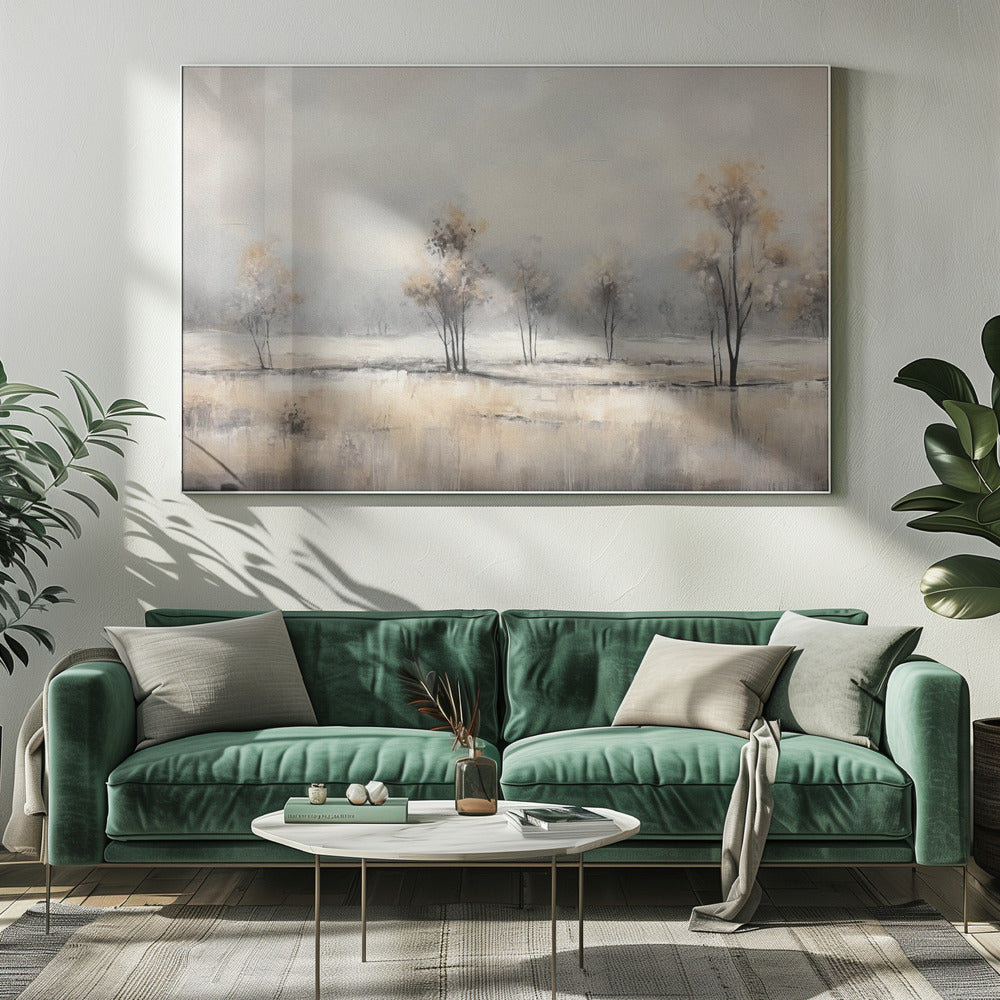 Art mural abstrait horizontal paysage 6