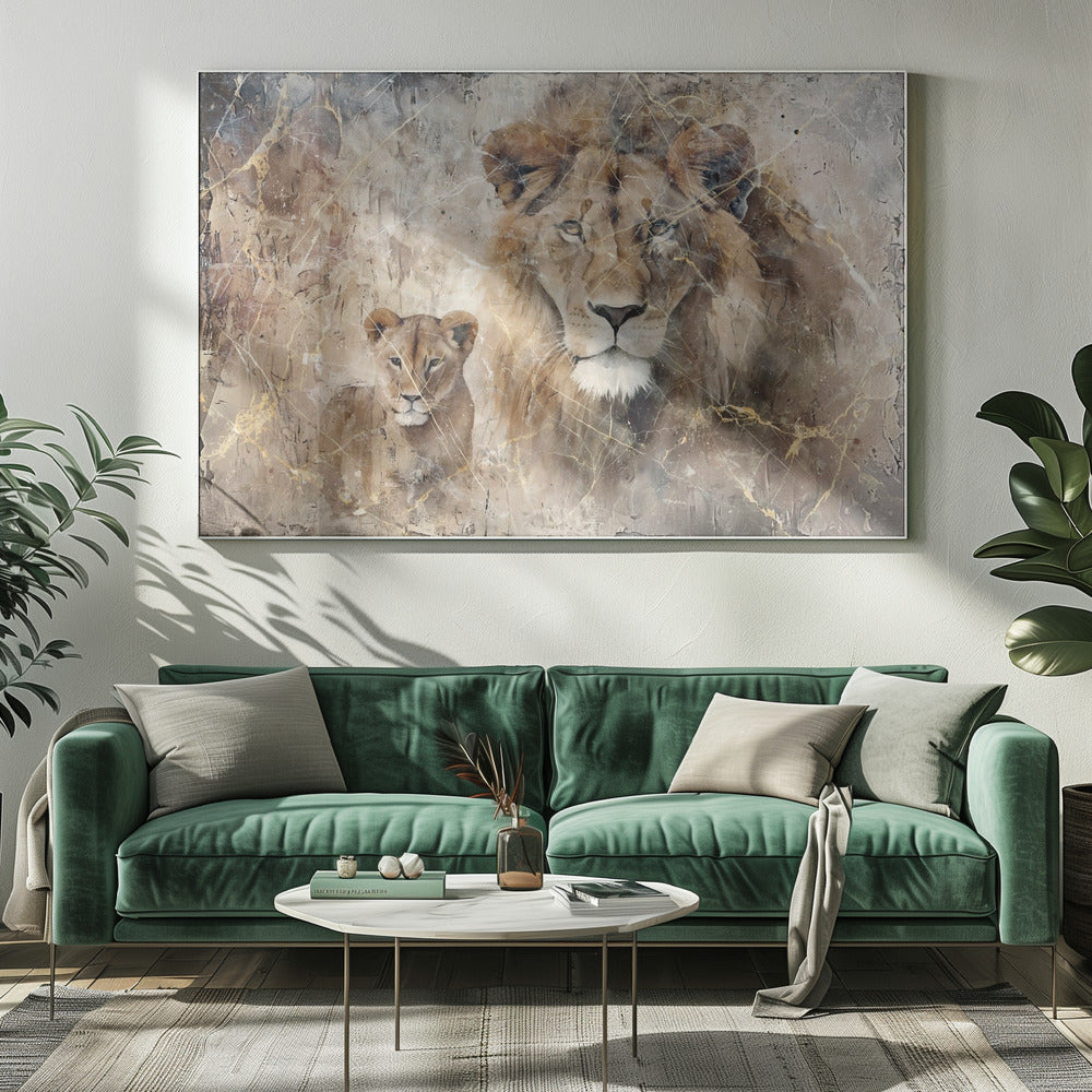 Art mural Lion Animal Art Vintage Illustration Décoration murale 08