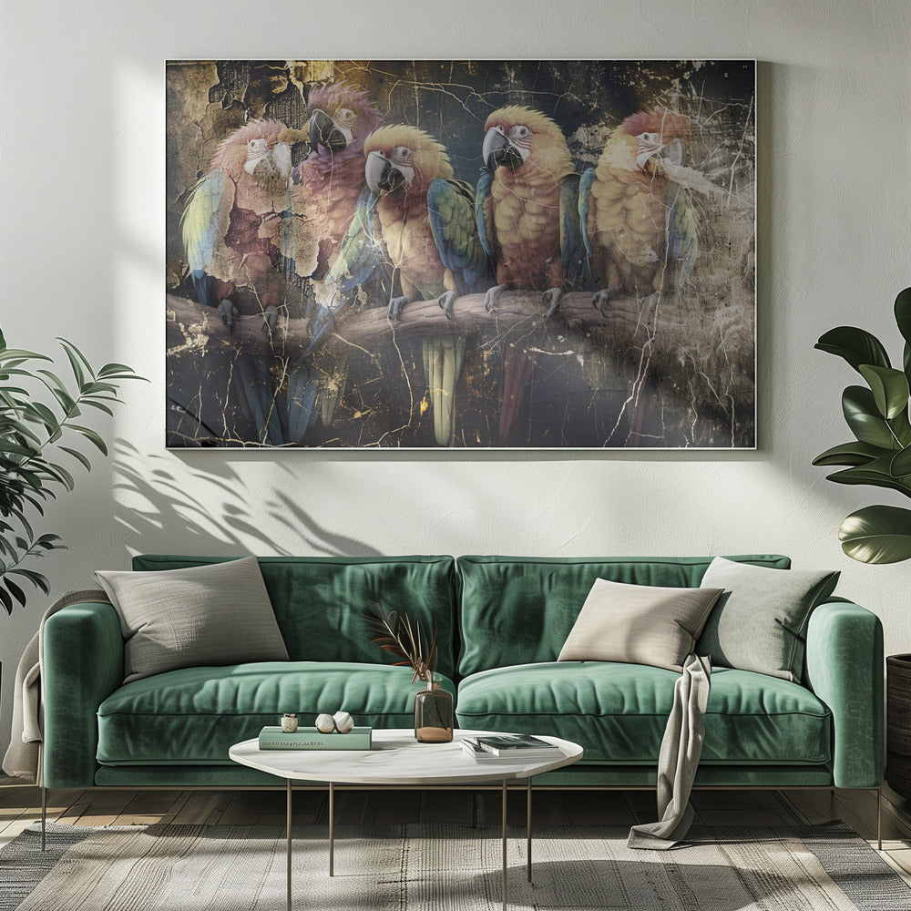 Art mural Perroquet Animal Illustration vintage Décoration murale 10