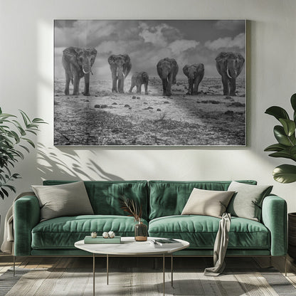 Décoration murale Grande Famille. Éléphants