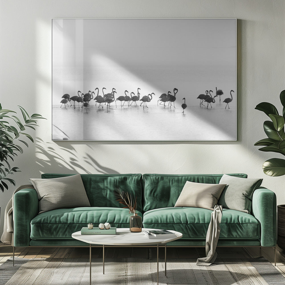 Wall art Flamingos