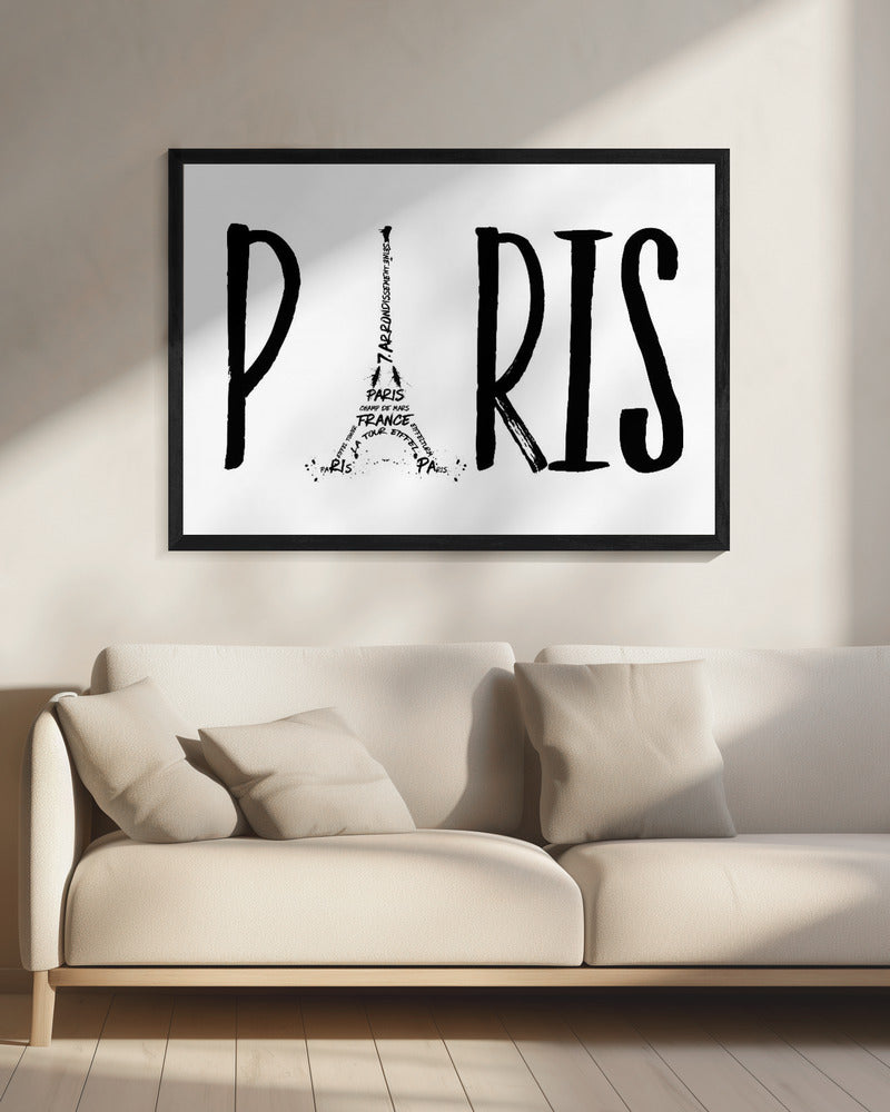 Art mural PARIS Typographie