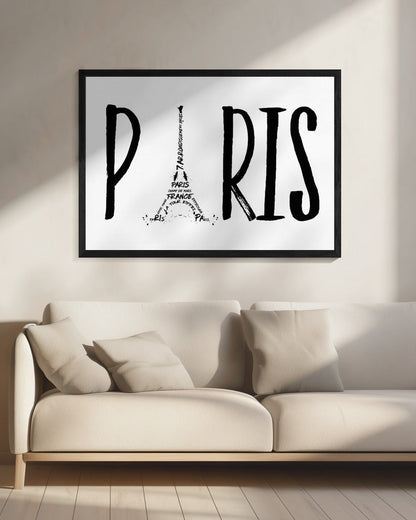 Art mural PARIS Typographie