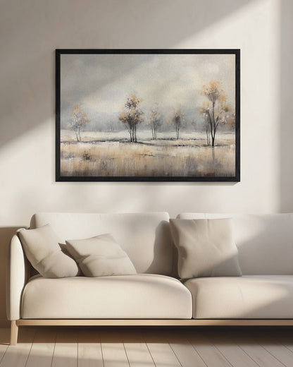 Art mural abstrait horizontal paysage 6