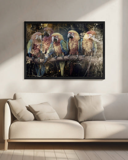 Art mural Perroquet Animal Illustration vintage Décoration murale 10