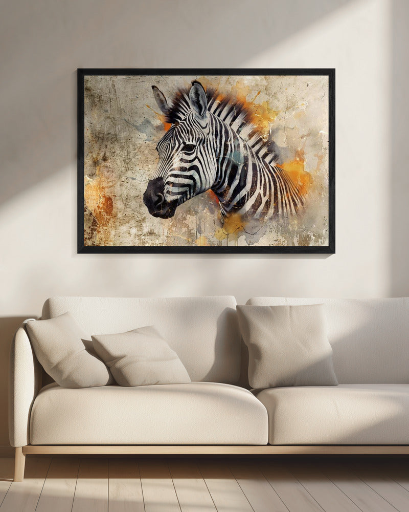 Décoration murale Zèbre Animal Vintage Illustration Décoration murale 06