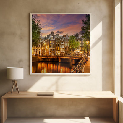 Art mural AMSTERDAM Impression idyllique du Singel