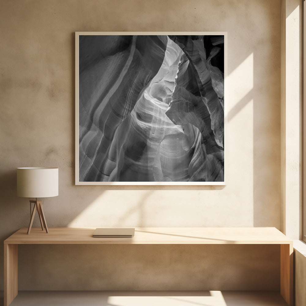 Décoration murale MONOCHROME ANTELOPE CANYON Lumière du jour