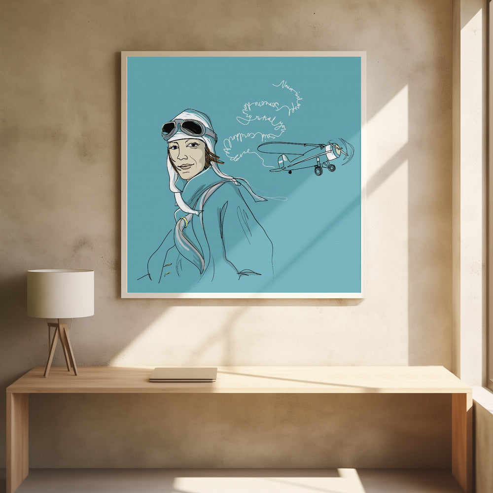 Art mural Amelia Earhart