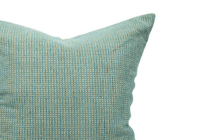Housse de coussin en bouclette turquoise