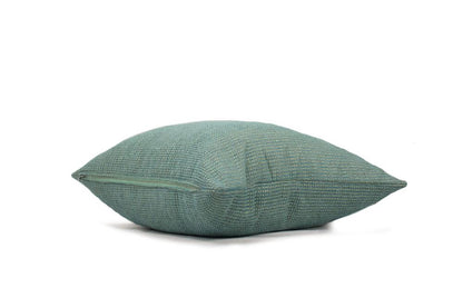 Housse de coussin en bouclette turquoise