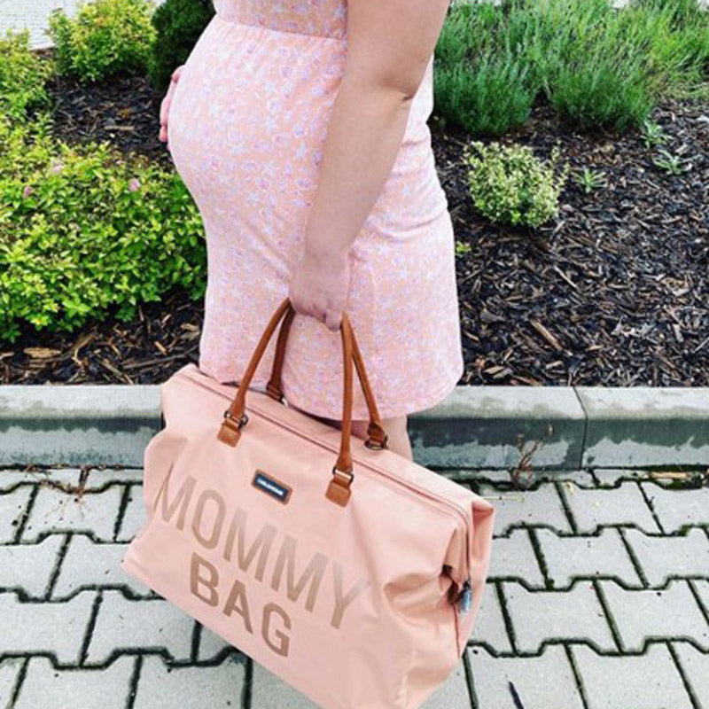 Sac à langer rose joyeux pour maman