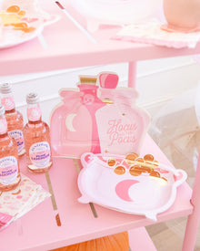 Pink Cauldron Paper Plates