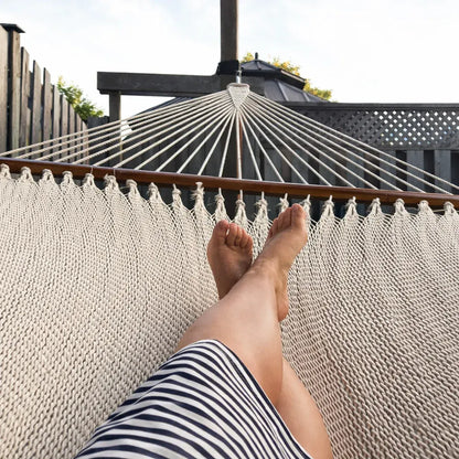 Hamac en corde polyester – Luxe tissé doux