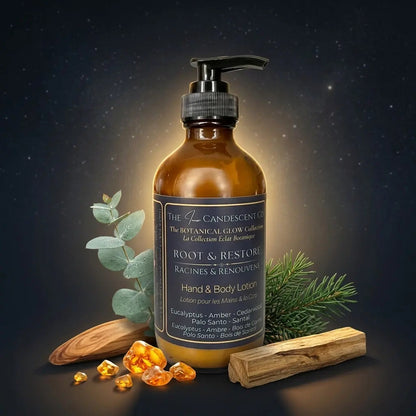 ROOT & RESTORE | Grounding botanical luxury hand and body lotion