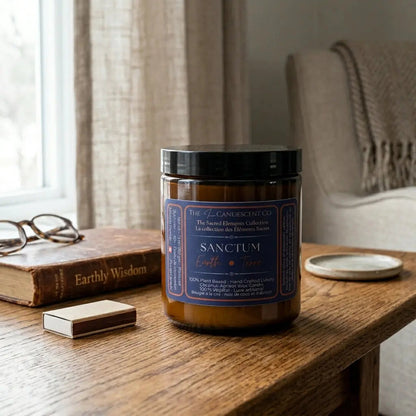 SANCTUM — EARTH ELEMENT | Grounding luxury coconut apricot wax candle