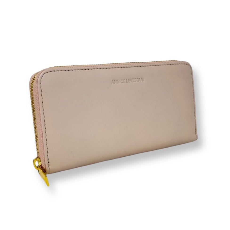 Blush Pink Genuine Leather Wallet, Carla