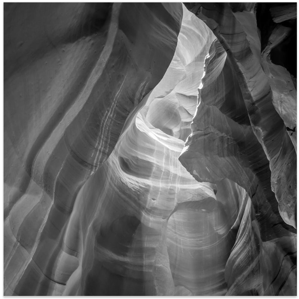 Décoration murale MONOCHROME ANTELOPE CANYON Lumière du jour