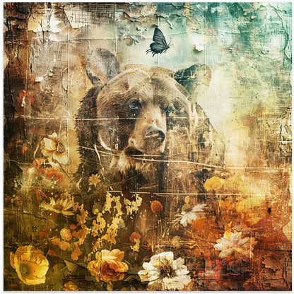 Art mural Animaux floraux Illustration d'art vintage 06
