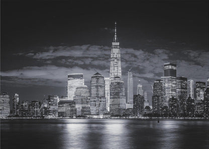 Gotham | Manhattan Skyline Black & White Canvas Wall Art