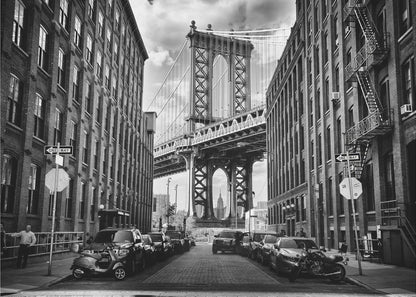 Aux États-Unis le pont de Brooklyn
