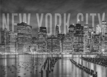 Décoration murale NEW YORK Skyline Monochrome