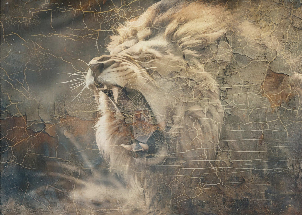 Art mural Lion Animal Art Vintage Illustration Décoration murale 09