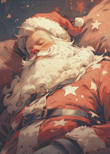 Décoration murale Le Père Noël endormi