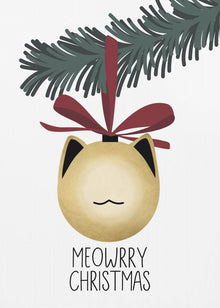 Décoration murale Boule de Noël Meowrry (or, blanc)