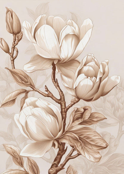 Fleurs beiges 2