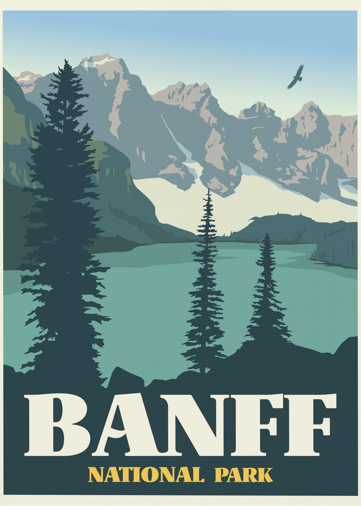 Art mural Imprimé de voyage Parc national de Banff