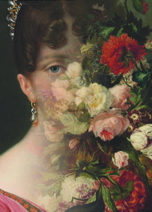Portrait d'Hortense de Beauharnais, reine de Hollande, avec une nature morte florale
