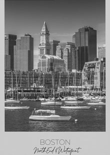 Décoration murale BOSTON Skyline North End et Waterfront