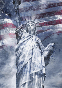 Décor mural Art moderne STATUE DE LA LIBERTÉ | bleu