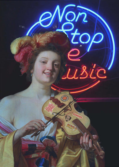 Tableau mural Imprimé sur toile Non Stop the Music