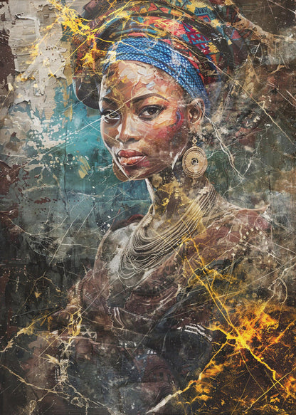 Art mural Illustration d'art africain Art mural 067