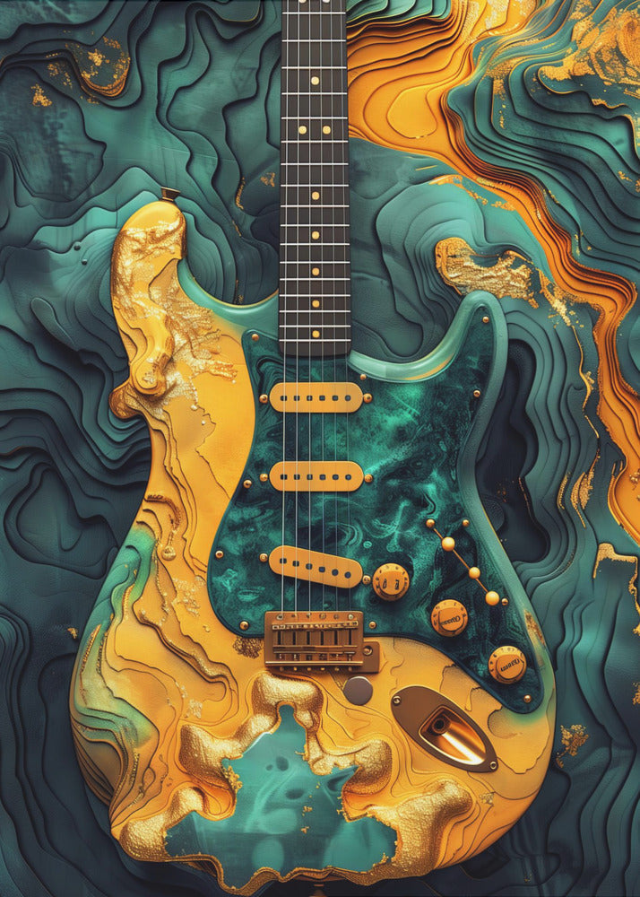 Musique Guitare 1 Impression sur toile
